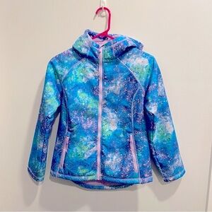 Girls' Blue Softshell Sherpa Jacket - Size L (10/12)